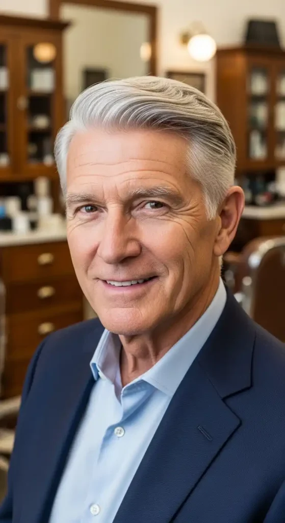 16 Best Grooming Hairstyles for Older Men With Thinning Hair 3 crew-cut