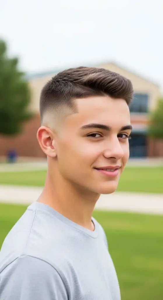 16 Best Teenage Haircuts to Keep Your Style Fresh and Trendy 6 crew-cut-with-skin-fade
