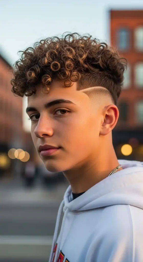16 Best Teenage Haircuts to Keep Your Style Fresh and Trendy 12 curly-high-top-fade