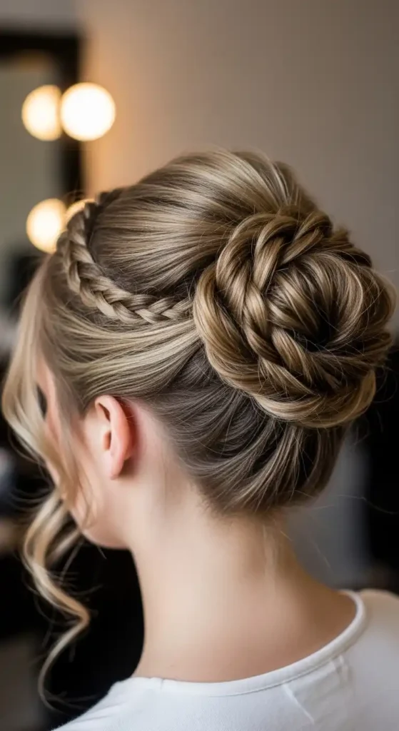 19 Beautiful Prom Hairstyles for Long Hair for a Dreamy Look 12 high-textured-bun