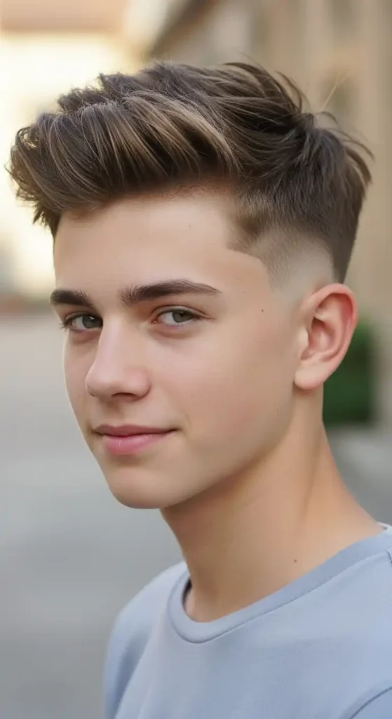 16 Best Teenage Haircuts to Keep Your Style Fresh and Trendy 7 messy-textured-top-with-taper-fade