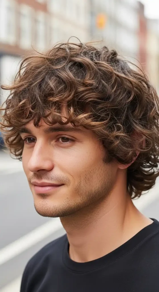 18 Shaggy Hairstyles for Men That Suit Every Face Shape 17 shaggy-layered-curls