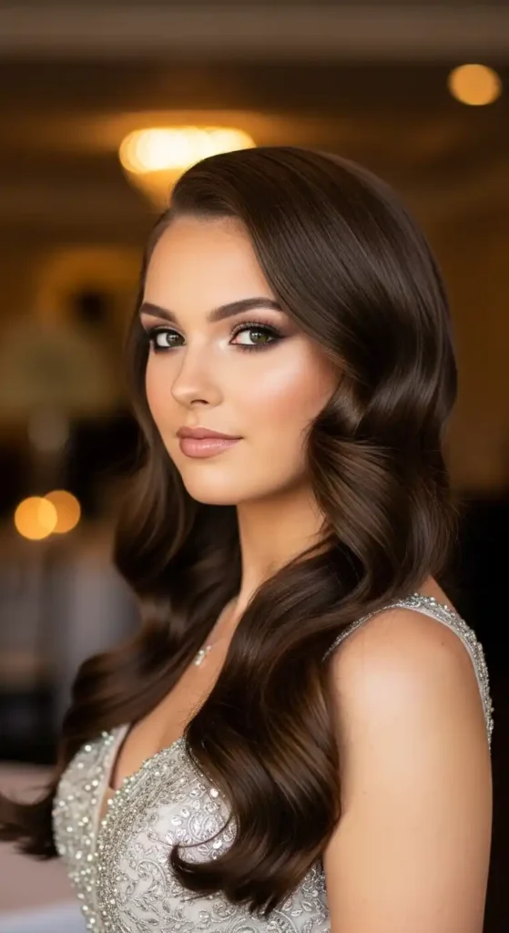 19 Beautiful Prom Hairstyles for Long Hair for a Dreamy Look 14 soft-hollywood-waves