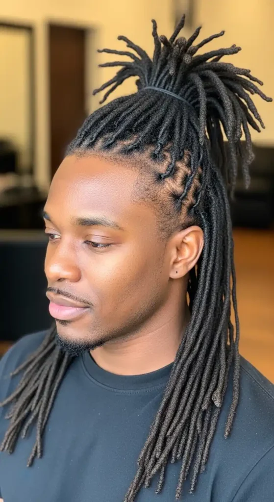 half-up-half-down-locs