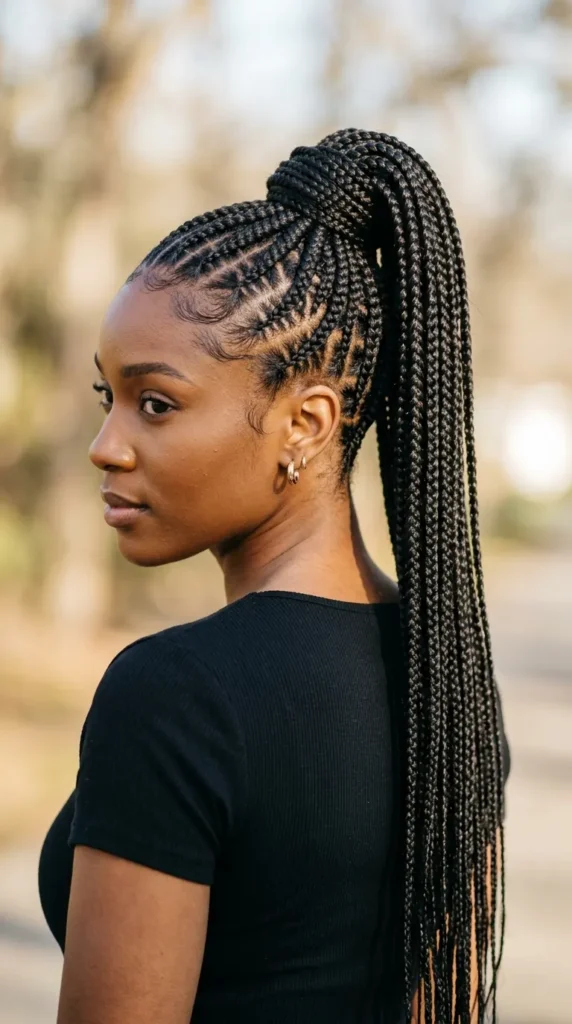 15 Hottest Braided Hairstyles for Black Women That Look Stunning 12 braided-ponytail
