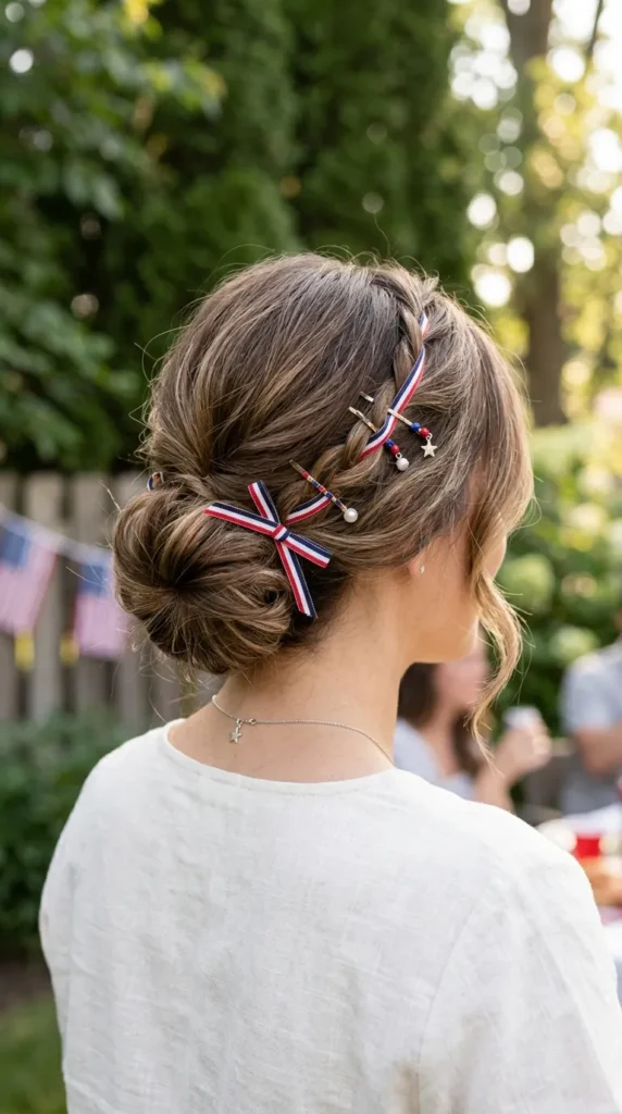 elegant-patriotic-low-bun
