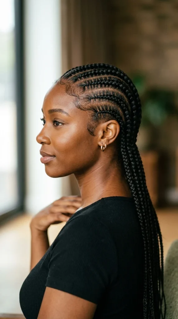 15 Hottest Braided Hairstyles for Black Women That Look Stunning 6 feed-in-braids