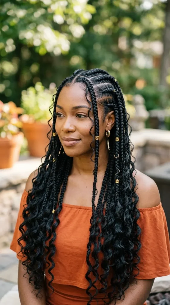 15 Hottest Braided Hairstyles for Black Women That Look Stunning 11 goddess-braids
