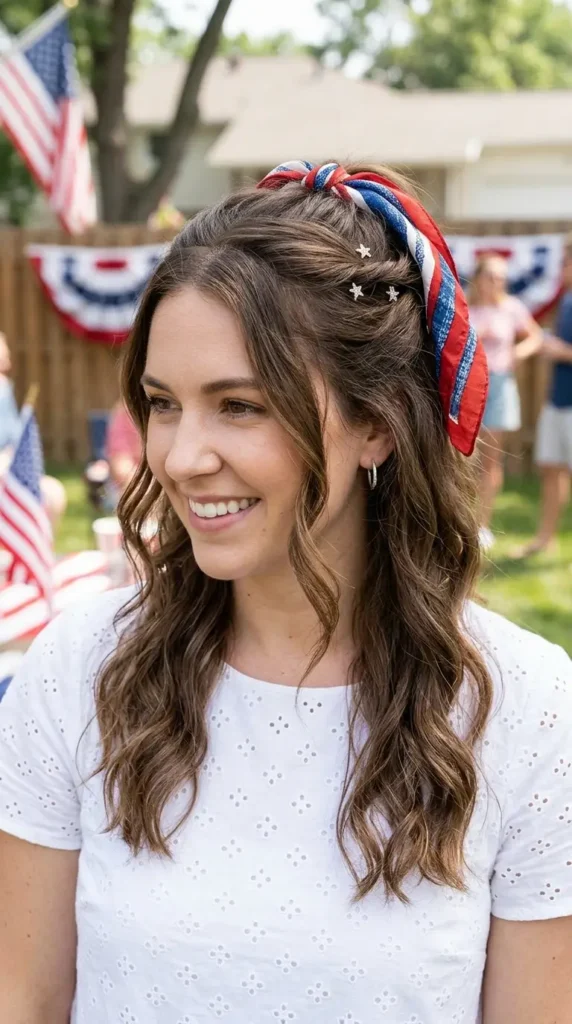 patriotic-half-up-hairstyle