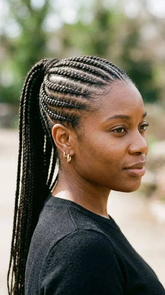15 Hottest Braided Hairstyles for Black Women That Look Stunning 9 stitch-braids
