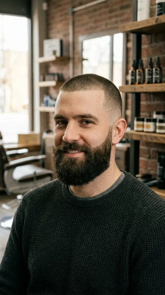 buzz-cut-with-thick-beard