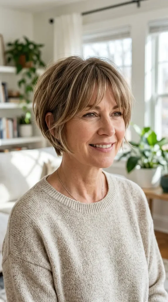 layered-crop-with-curtain-bangs